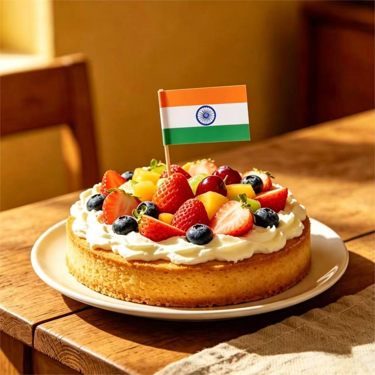 Indian Flag Toothpick Picks, Set of 100, Double-Sided Print
