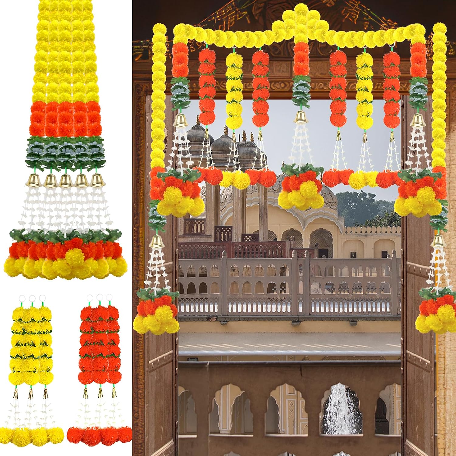 Artificial Marigold Garland for Doorways and Mandaps