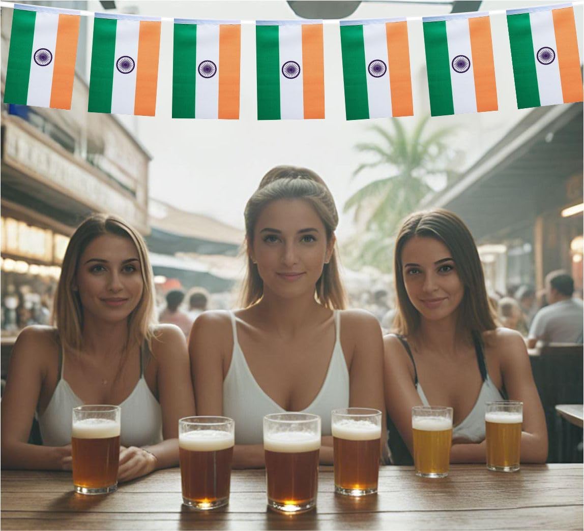 Polyester Flag Bunting Strung on a Braided Rope