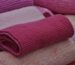 Folded fabric decoration stacked for storage between festivals
